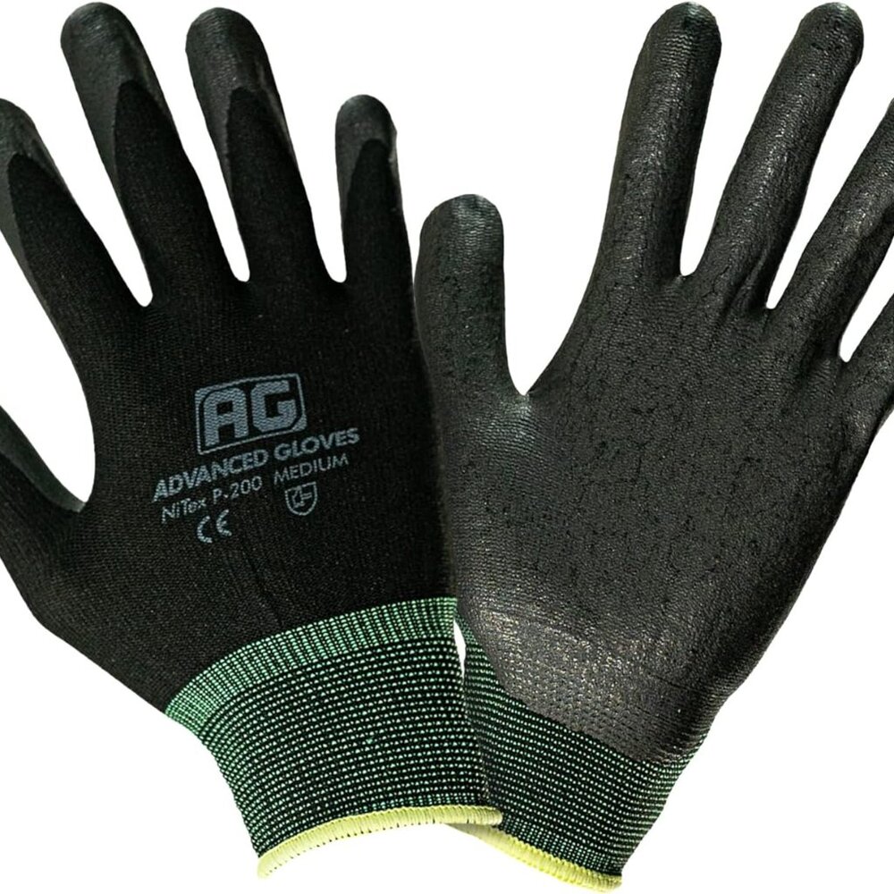 ADVANCED GLOVES – NiTex P-200 Nylon Nitrile Gloves, 12 units, NWT